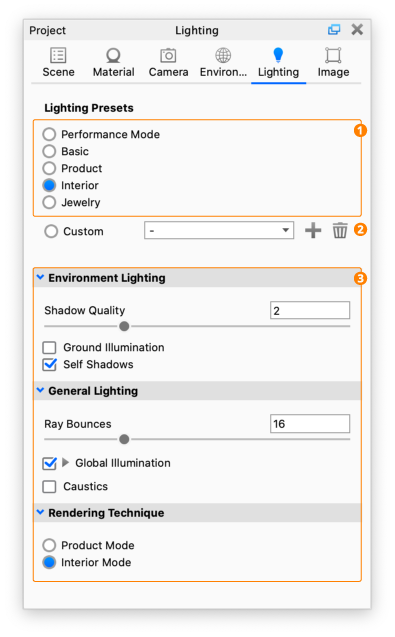 Project lighting overview