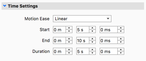 Time settings