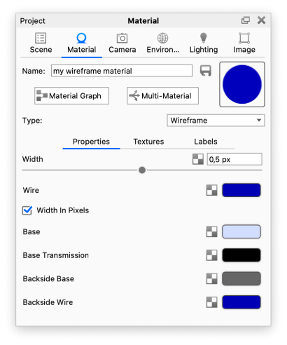 Wireframe material