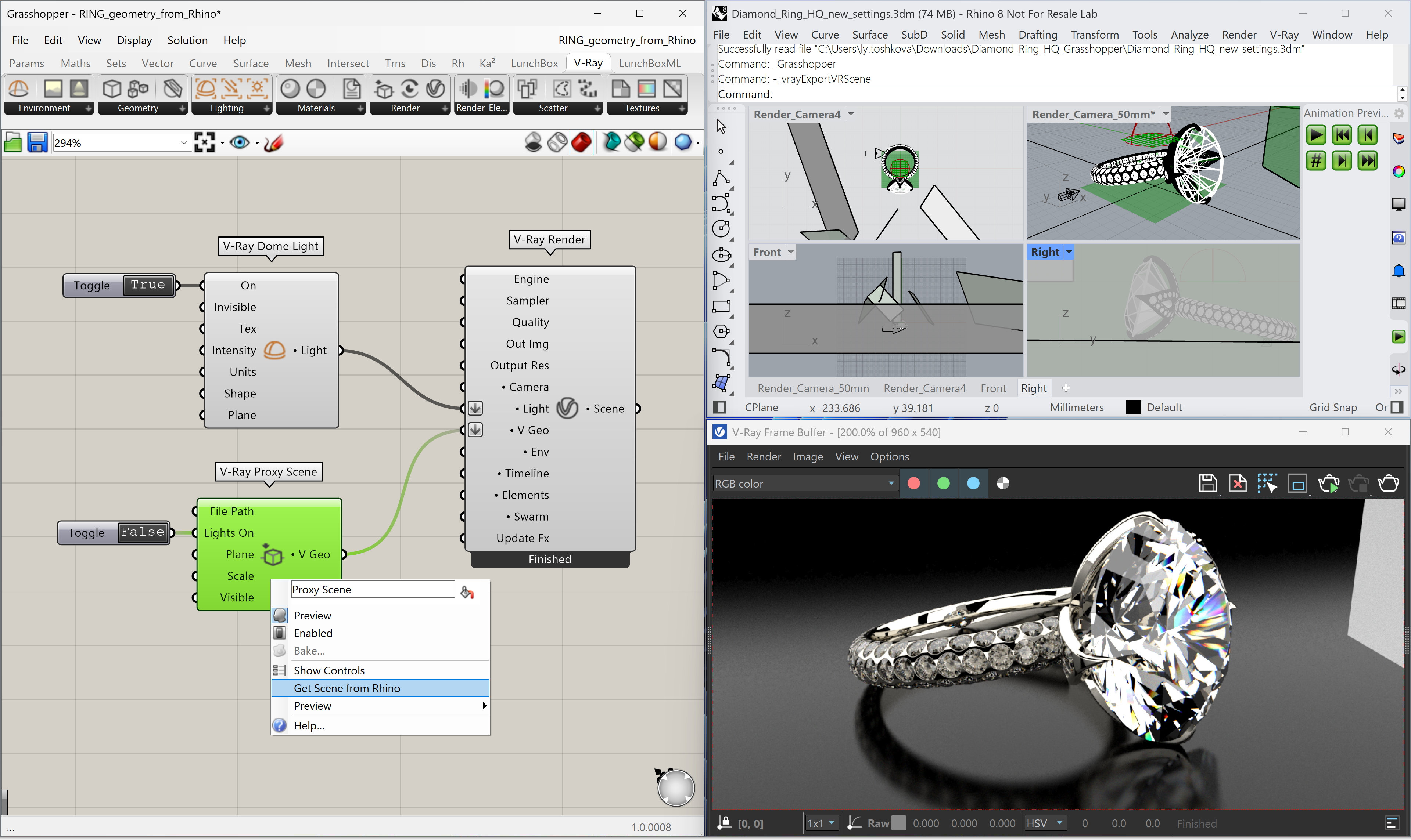 Rhino8_VRay7.2.1_Grasshopper_ProxyScene_Example.png