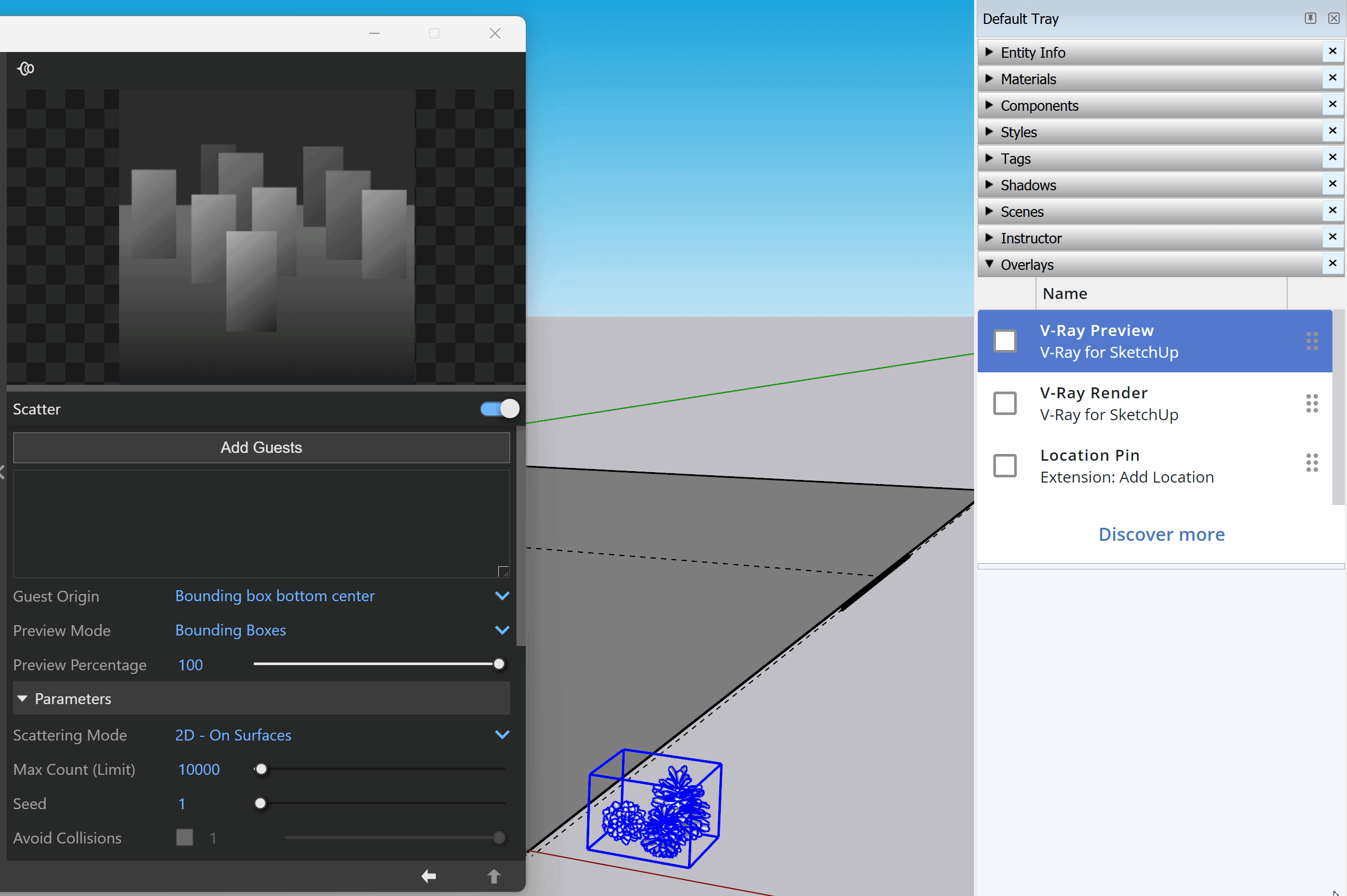 SketchUp2026_VRay7.4_Scatter_Create.gif