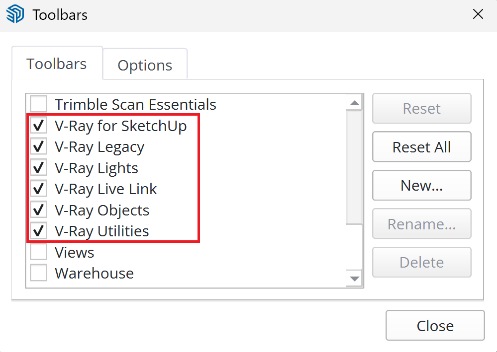 SkethcUp2026_VRay7.4_Toolbars.png